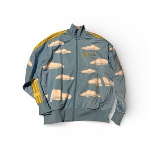 Adidas Sky Blue Cloud Pattern Jacket